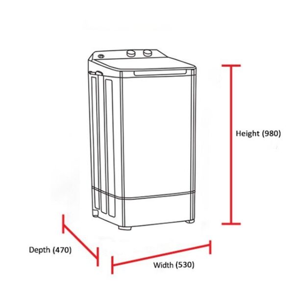 DAWLANCE WASHING MACHINE DW-6100 W