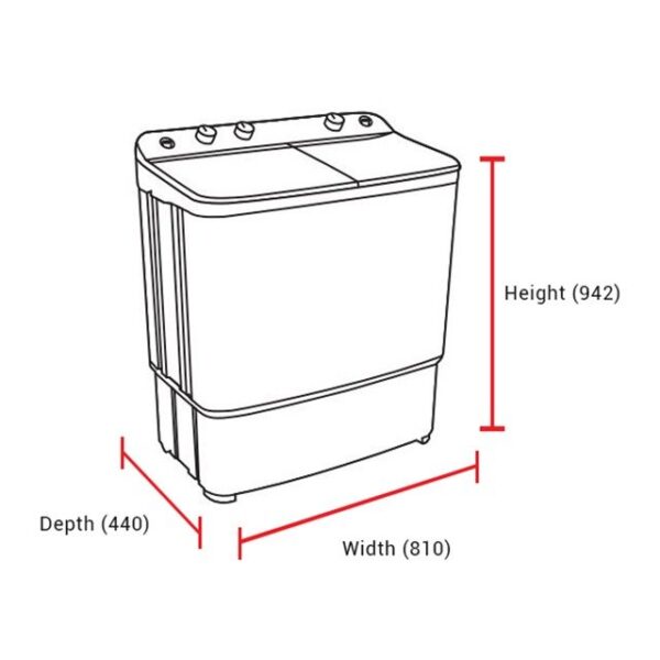 DAWLANCE WASHING MACHINE DW-6550 W - Image 2
