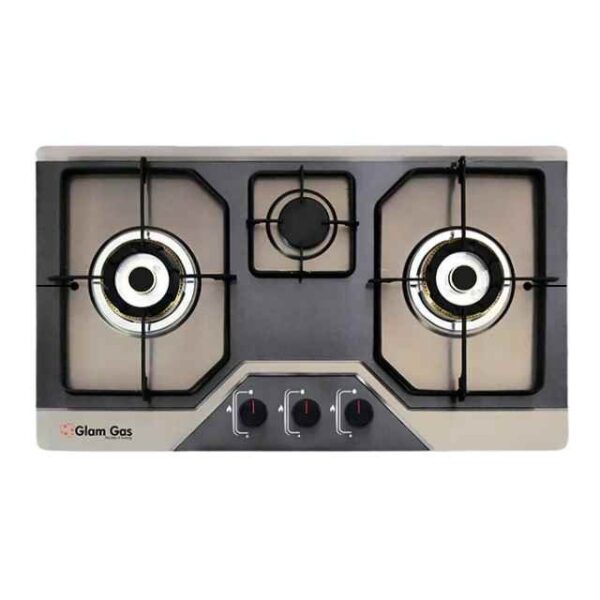 Glam Gas Hob Flora (Black)